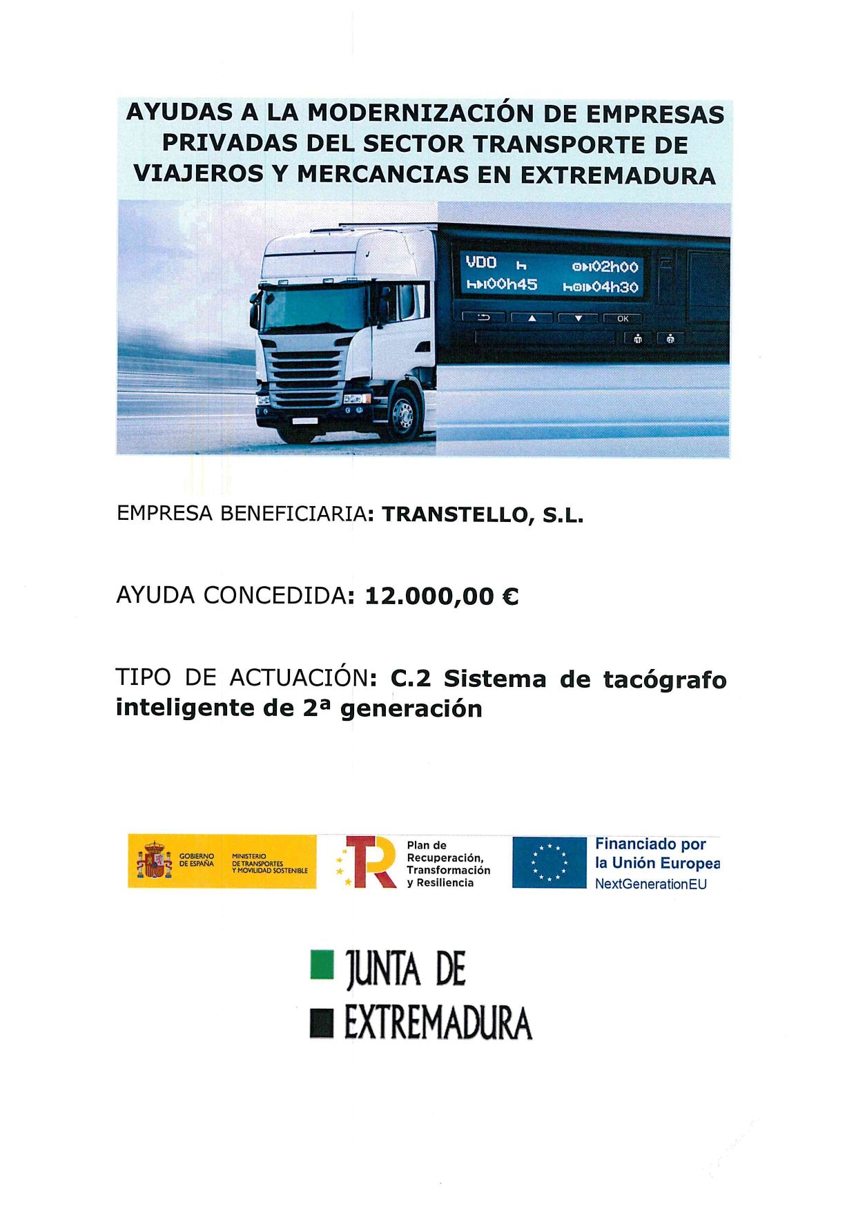 Publicidad ayuda Junta de Extremadura